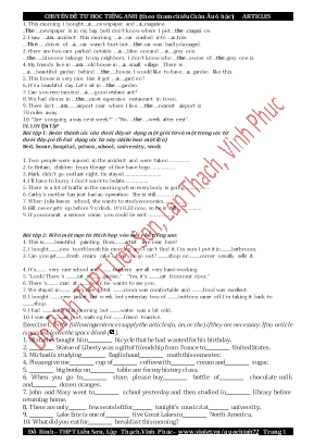 Chuyên đề tự học Tiếng Anh (Theo tham chiếu Châu Âu) - Đỗ Bình
